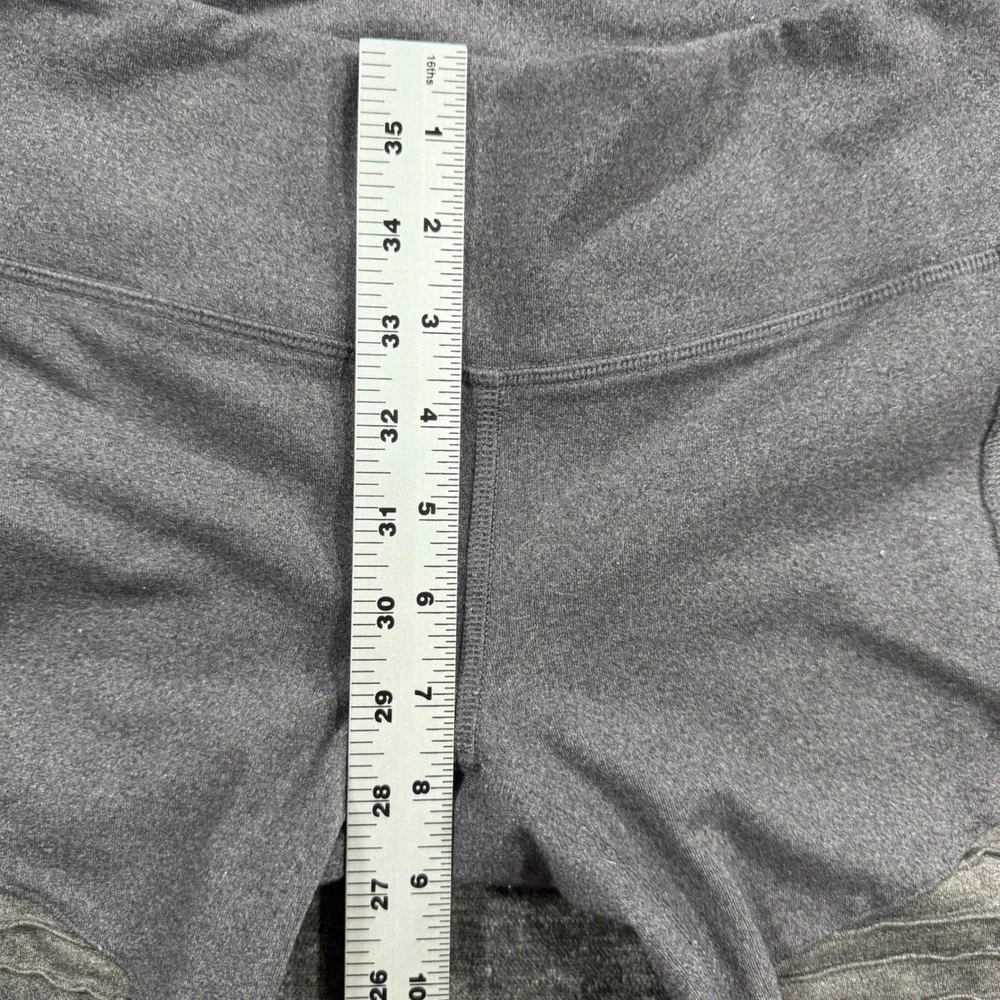 Alo Yoga Moto Leggings Charcoal Gray Heathered Mesh Detail Size XS Athletic